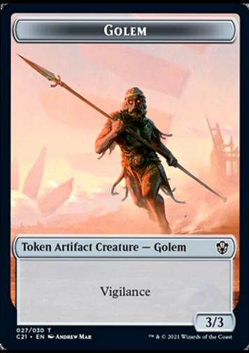 Token - Golem (A 3/3 Vigilance) // Thopter (A 1/1)